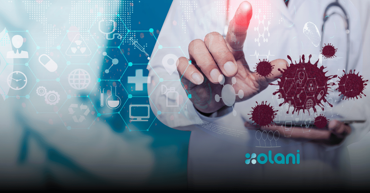 Medical doctor working on virtual interface icons of healthcare application feature image | Xolani Health — Securing and Optimizing AI-Driven Healthcare AWS Case Study | Silicon Overdrive
